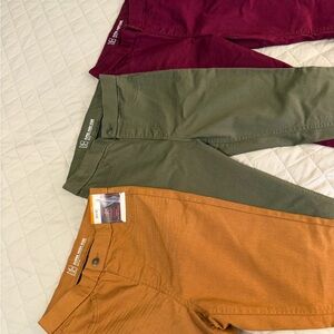 NOBO Super High Rise Jeggings in Brown, olive and burgundy (set of 3)